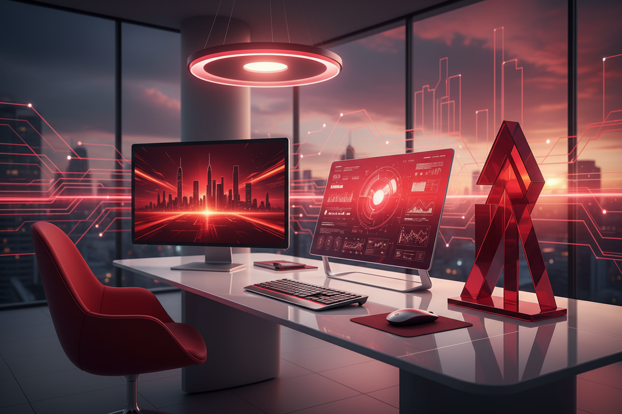 innovative professional picture add red into it